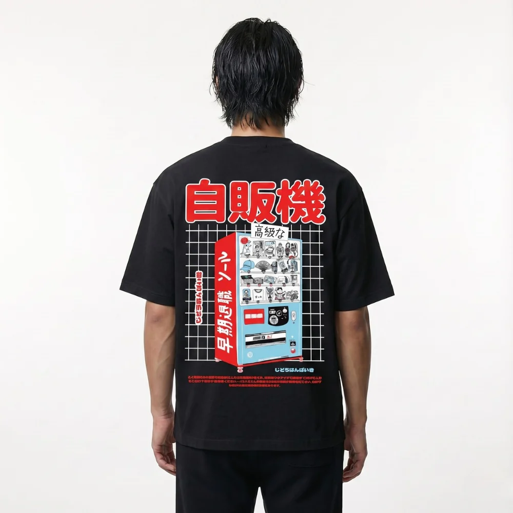 Jidō hanbaiki - T-shirt japonais oversize - Image 2