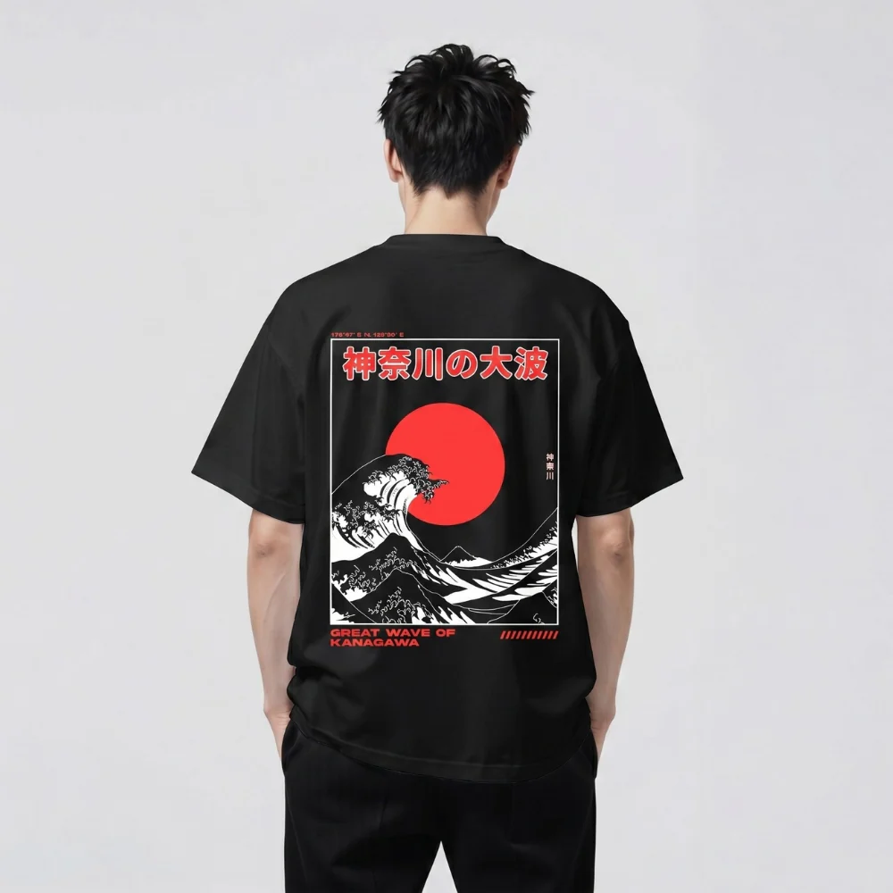 Kanagawa 2.0 - T-shirt japonais oversize - Image 4