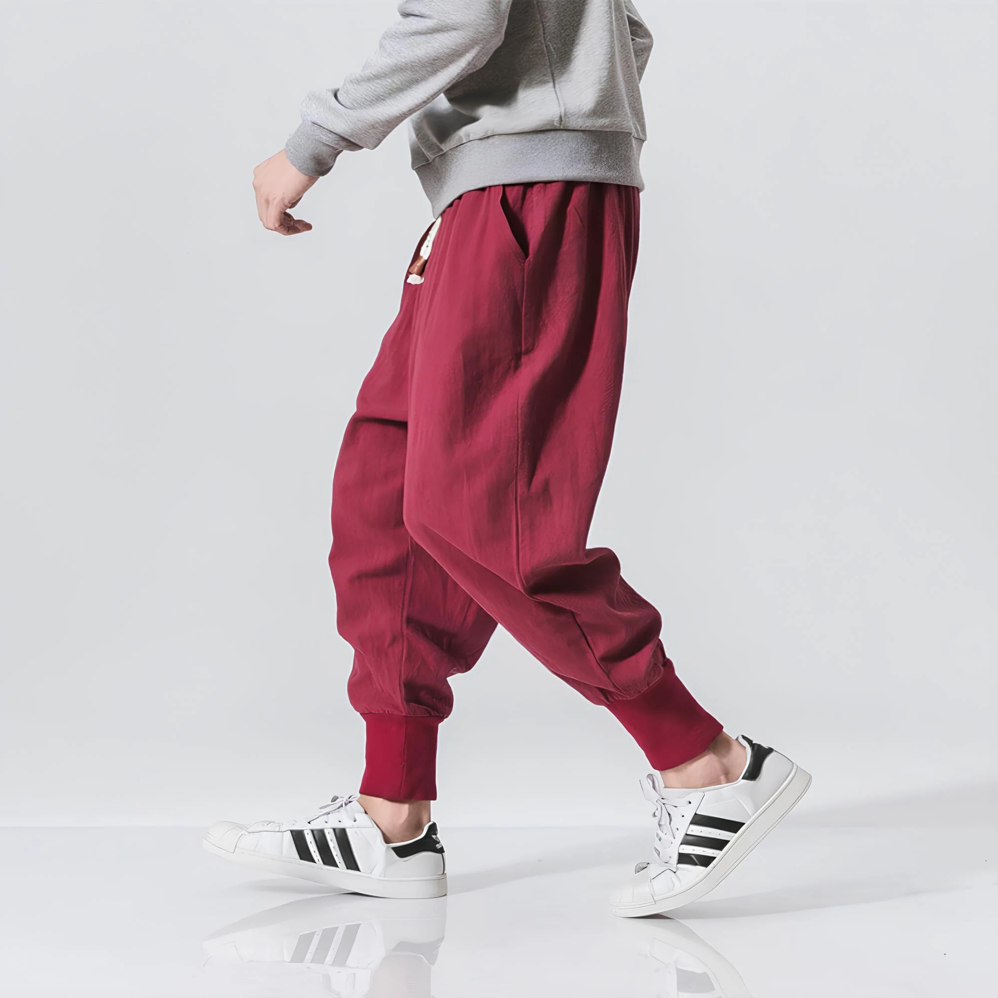Riku - Pantalon harem confort en coton - Image 6