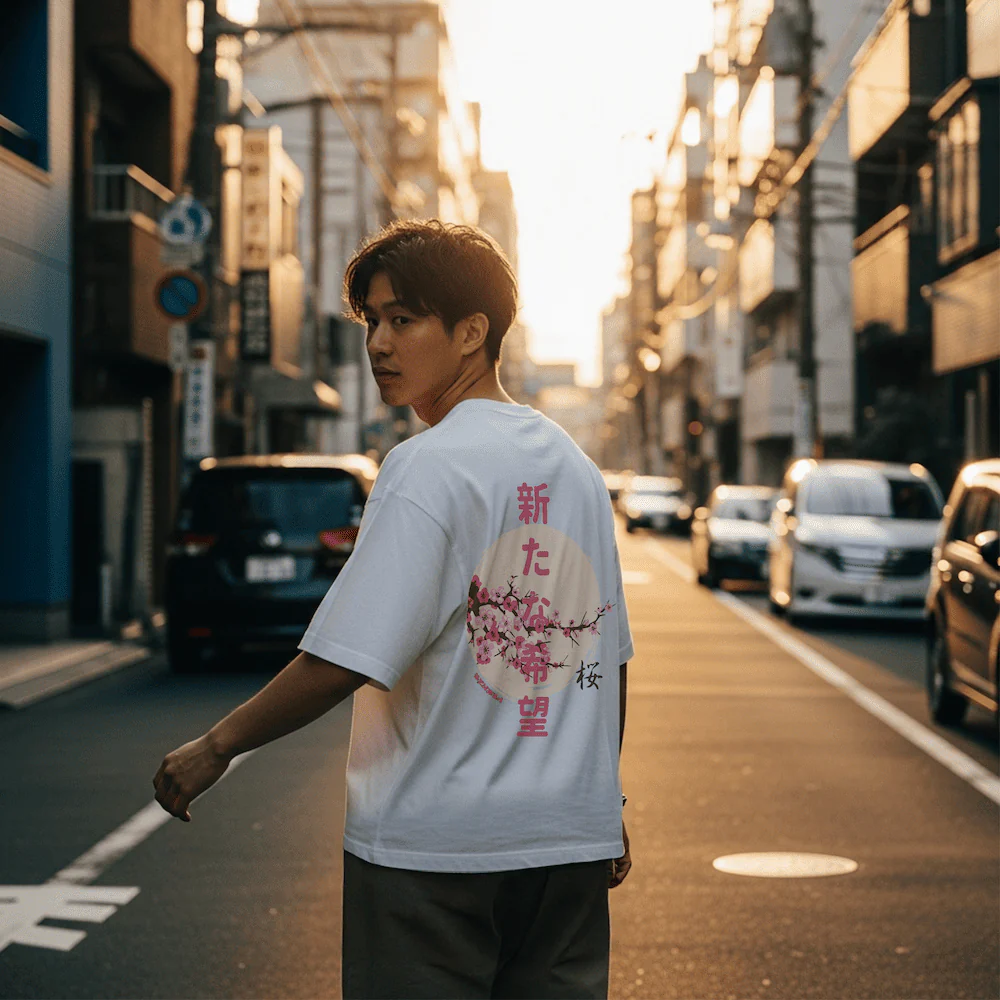 Sakura - T-shirt japonais oversize - Image 8